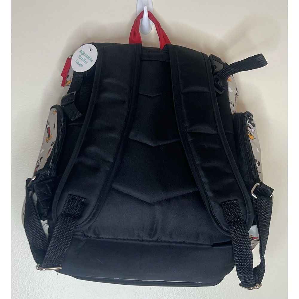 MICKEY MOUSE Diaper Bag 15-in Backpack Changing Pad Clear Pack Multi-Pocket NEW - Picture 3 of 16